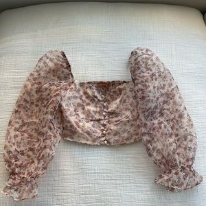 Floral Puff Sleeve Top